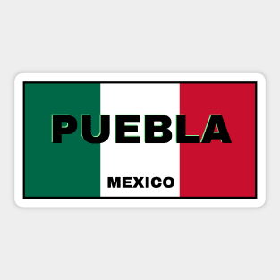 Puebla City in Mexican Flag Colors Sticker